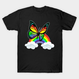 Butterfly with Rainbow T-Shirt